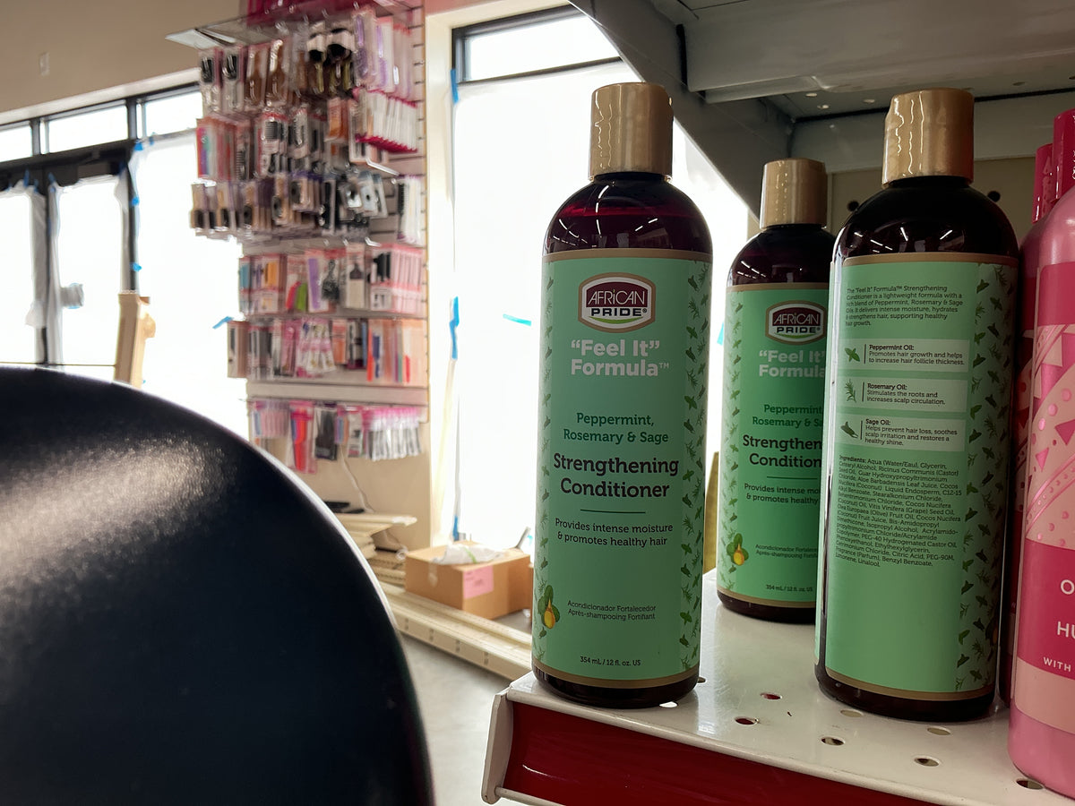 African Pride, Strengthening Conditioner, Peppermint, Rosemary and Sage, Feel it Formula