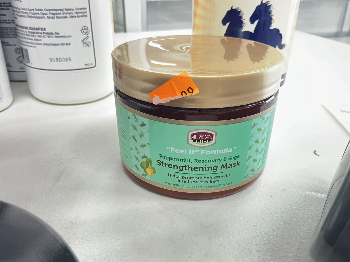 African Pride, Strengthening Mask, Peppermint, Rosemary and Sage, Feel it Formula