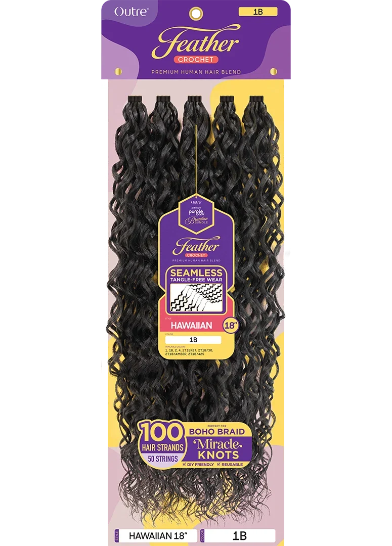 Outre Purple Pack Brazilian Bundle Feather  Crochet