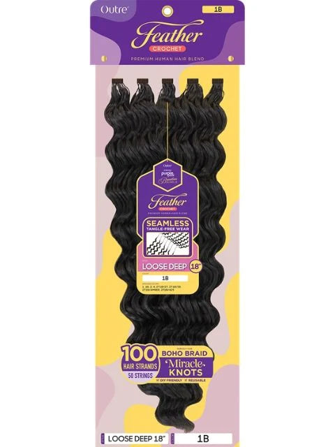 Outre Purple Pack Brazilian Bundle Feather  Crochet