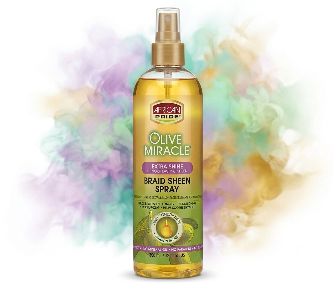 African Pride Olive Miracle Braid Sheen Spray